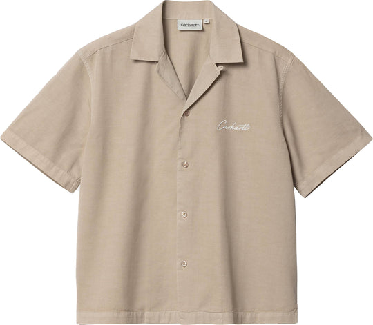  Carhartt Wip Camicia W Ss Delray Shirt Wall Wax Donna Beige