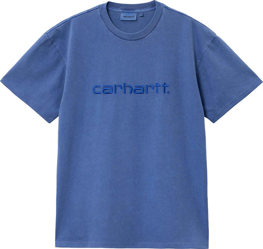  Carhartt Wip T-shirt Ss Duster T-shirt Lazurite Garment Dyed Uomo Blue