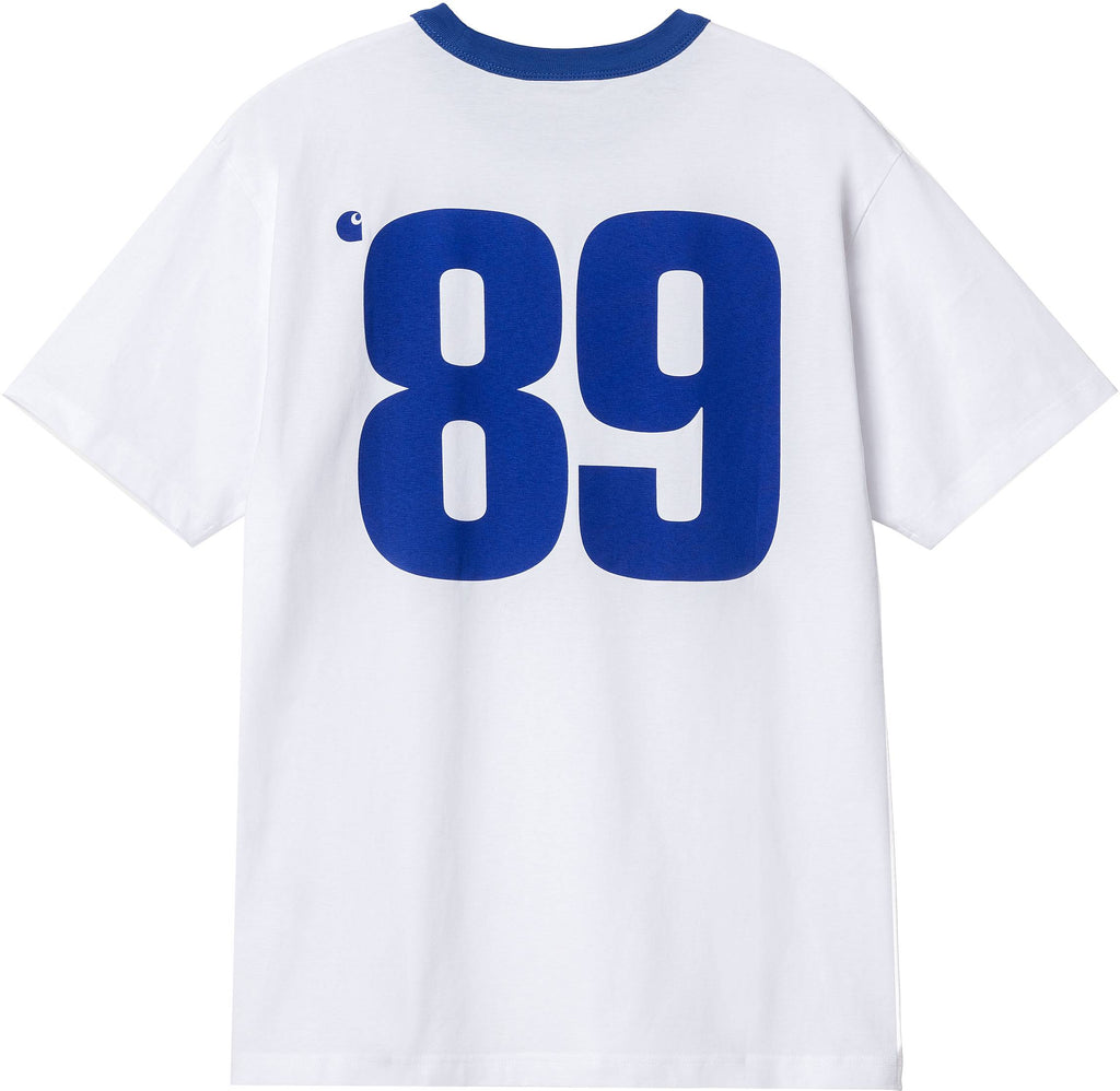  Carhartt Wip T-shirt S/s Ringer Tee White Lazurite Bianco Uomo - 2