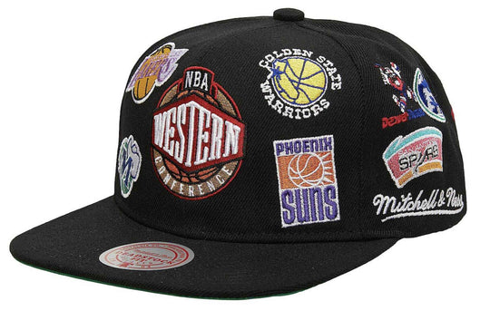  Mitchell & Ness Cappello Nba All Over Conference Deadstock Hwc West Black Mitchell E Ness Uomo Nero