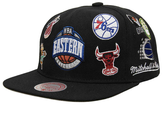  Mitchell & Ness Cappello Nba All Over Conference Deadstock Hwc East Black Mitchell E Ness Uomo Nero