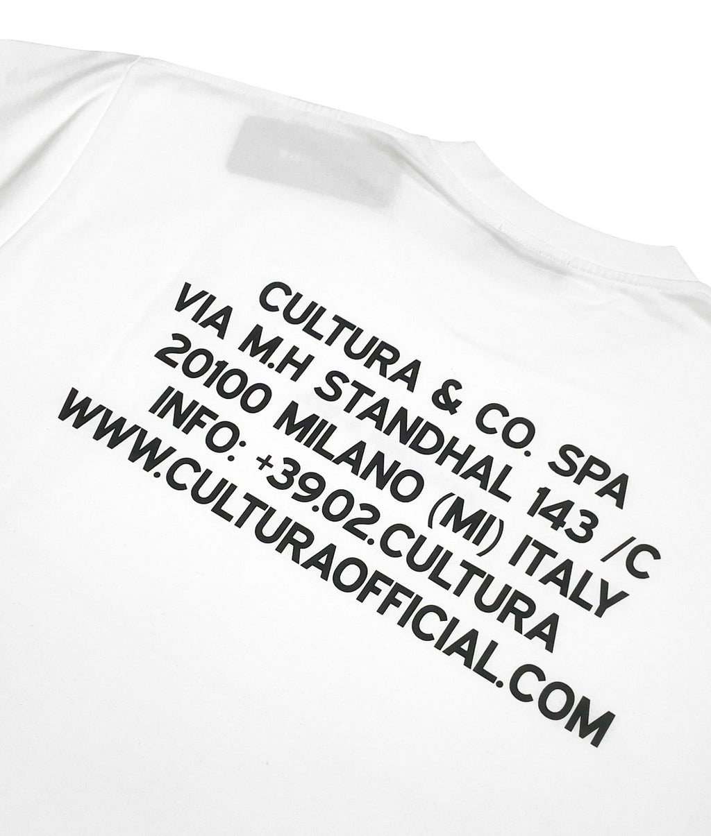  Cultura T-shirt Address Milano Boxy Bianco Uomo - 4