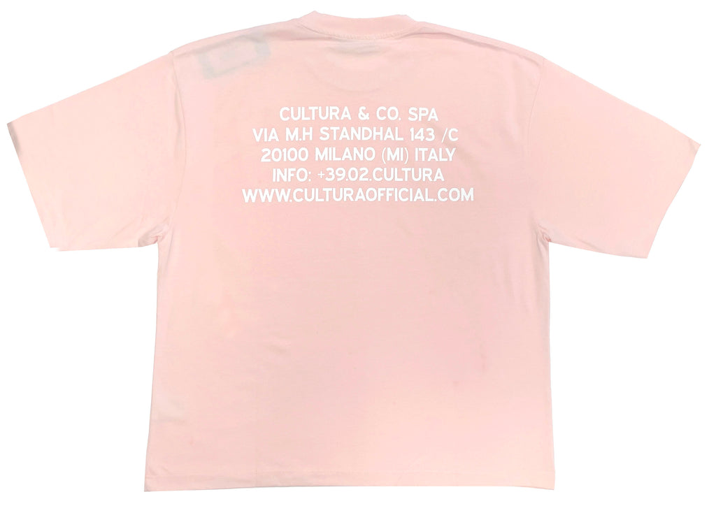  Cultura T-shirt Address Milano Boxy Rosa Uomo - 2