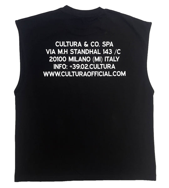  Cultura Canotta Address Milano Nero Uomo