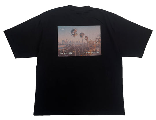  Cultura T-shirt Vhs Los Angeles Over Nero Uomo