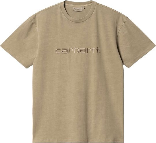 Carhartt Wip T-shirt S/s Duster T-shirt Ammonite Garment Dyed Uomo Beige