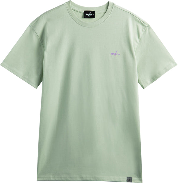 MDN t-shirt Basic Logo Embroidered Tee salvia lilac