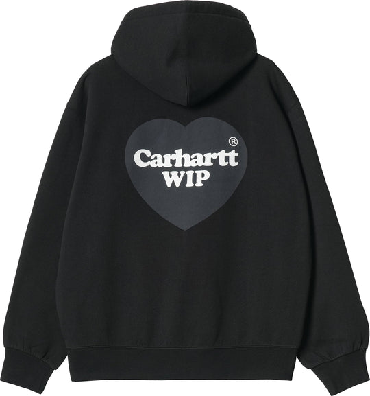  Carhartt Wip Felpa Hooded Heart Sweat Black Uomo Nero