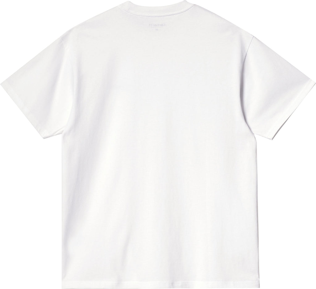  Carhartt Wip T-shirt S/s American Script Tee White Bianco Uomo - 2
