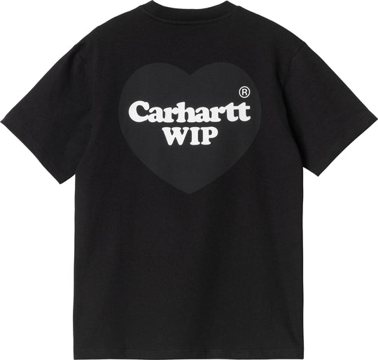  Carhartt Wip T-shirt W S/s Double Heart Tee Black Donna Nero