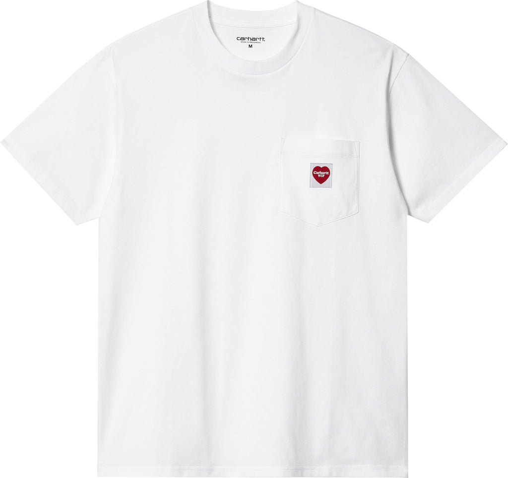  Carhartt Wip T-shirt S/s Pocket Heart Tee White Bianco Uomo - 1