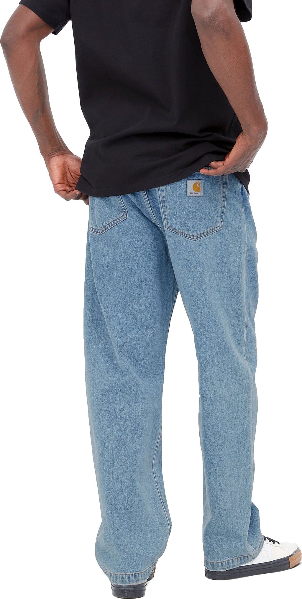  Carhartt Wip Jeans Landon Pant Blue Heavy Stone Wash Uomo - 3