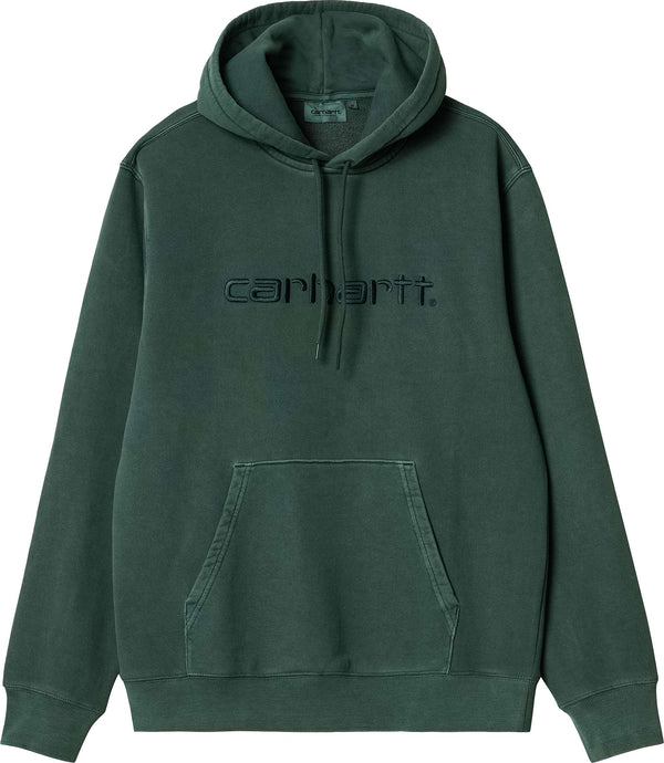 Carhartt Wip felpa Hooded Duster Sweat discovey green garment dyed