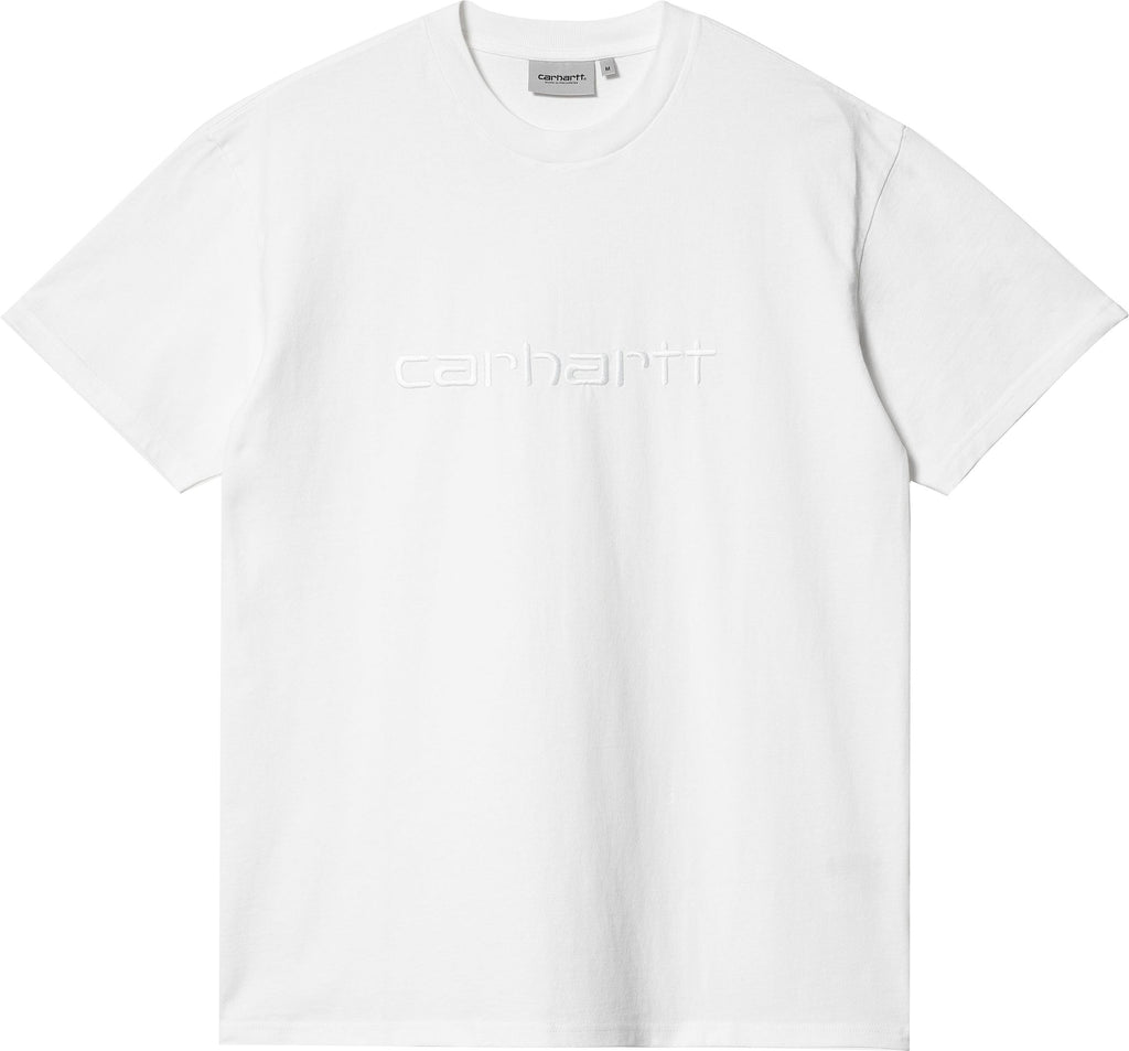  Carhartt Wip T-shirt S/s Duster Tee White Garment Dyed Bianco Uomo - 1