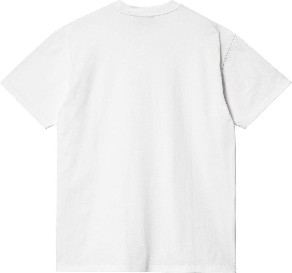  Carhartt Wip T-shirt S/s Duster Tee White Garment Dyed Bianco Uomo - 2
