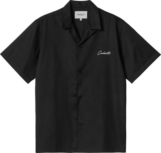  Carhartt Wip Camicia Ss Delray Shirt Black Wax Uomo Nero