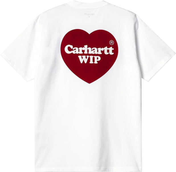  Carhartt Wip T-shirt W S/s Double Heart Tee White Bianco Donna - 1
