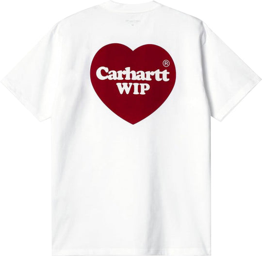  Carhartt Wip T-shirt W S/s Double Heart Tee White Donna Bianco