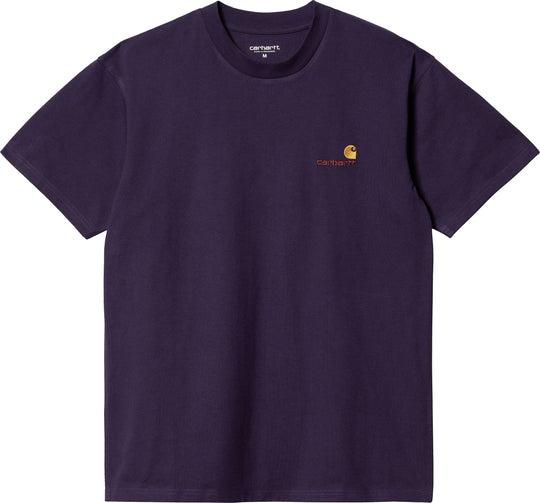  Carhartt Wip T-shirt S/s American Script Tee Cassis Uomo Viola