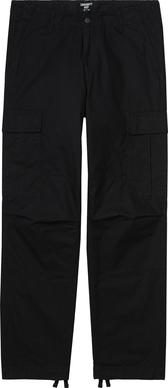  Carhartt Wip Pantalone Regular Cargo Pant Black Rinsed Uomo Nero