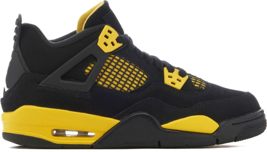  Jordan 4 Retro Thunder 2023 Gs Black Yellow Uomo Nero