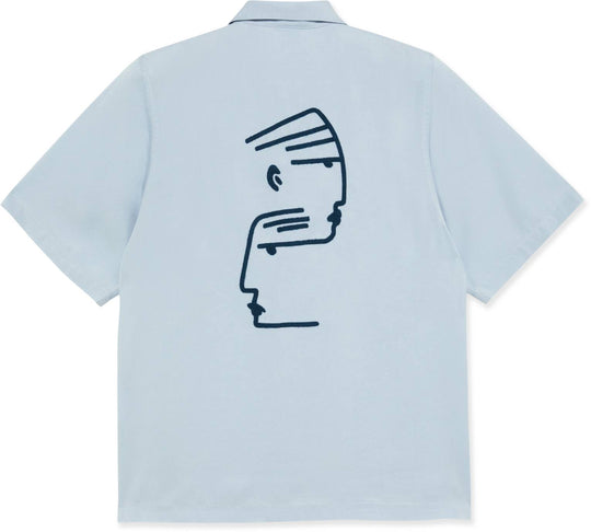  Polar Skate Co. Camicia Dual Personality Bow Ling Shirt Light Blue Uomo Celeste