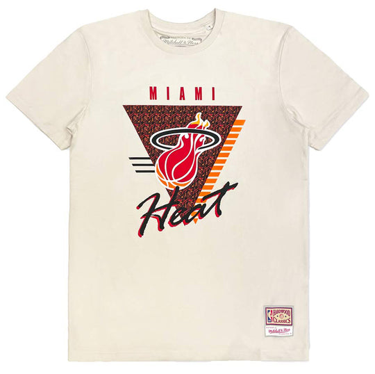  Mitchell & Ness T-shirt Nba Final Seconds Tee Miami Heat Mitchell E Ness Uomo Beige