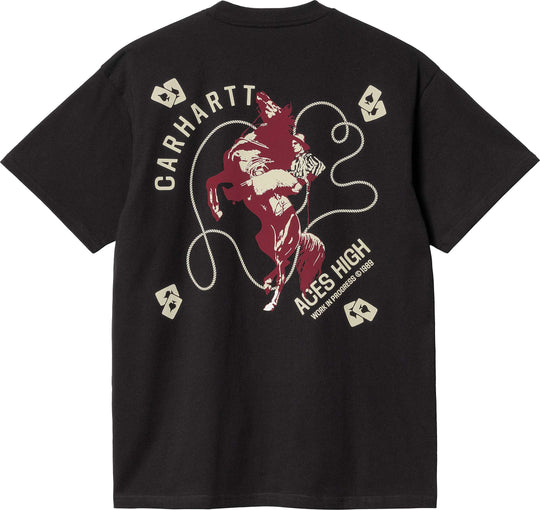  Carhartt Wip T-shirt Ss Big Buck Tee Black Uomo Nero