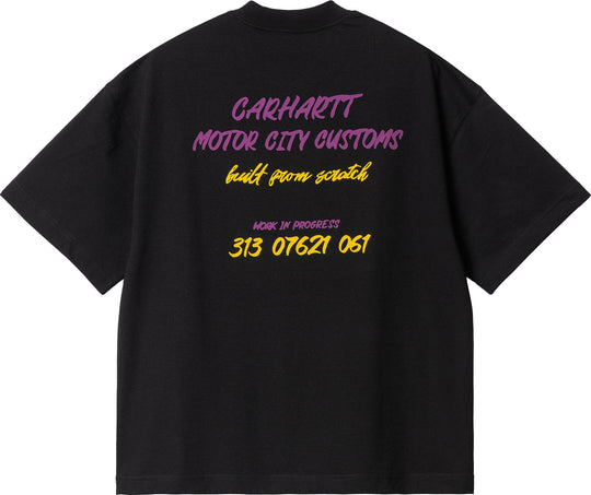  Carhartt Wip T-shirt Ss Built From Scratch Tee Black Uomo Nero