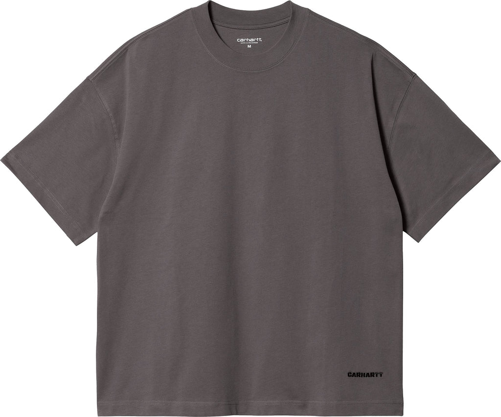  Carhartt Wip T-shirt Ss Link Script T-shirt Rhino Black Nero Uomo - 1