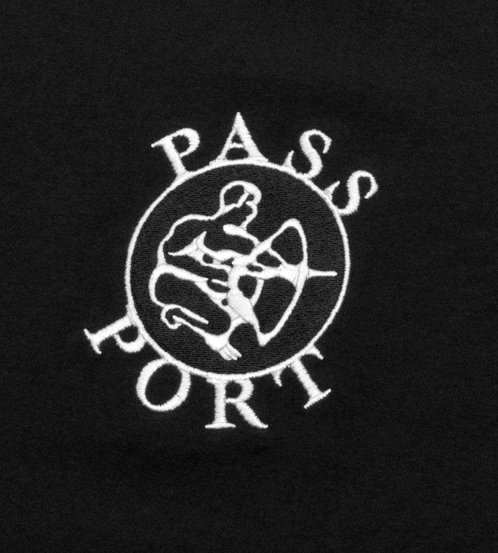  Pass-port T-shirt Potters Mark Embroidery Tee Black Nero Uomo - 2