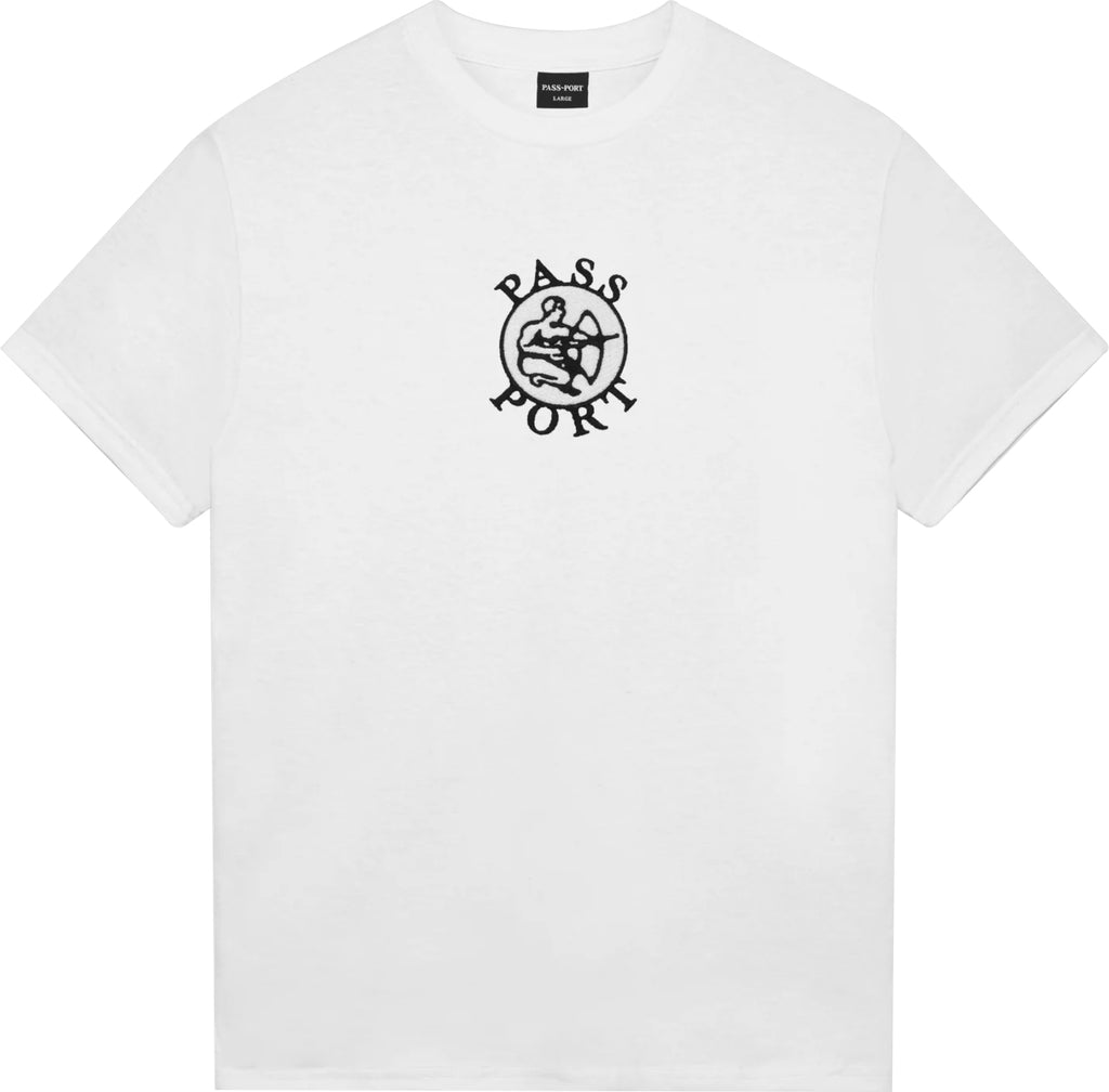  Pass-port T-shirt Potters Mark Embroidery Tee White Bianco Uomo - 1