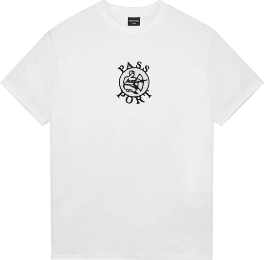  Pass-port T-shirt Potters Mark Embroidery Tee White Uomo Bianco