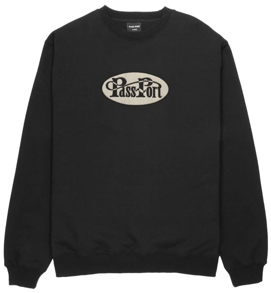  Pass-port Felpa Whip Logo Sweater Black Uomo Nero
