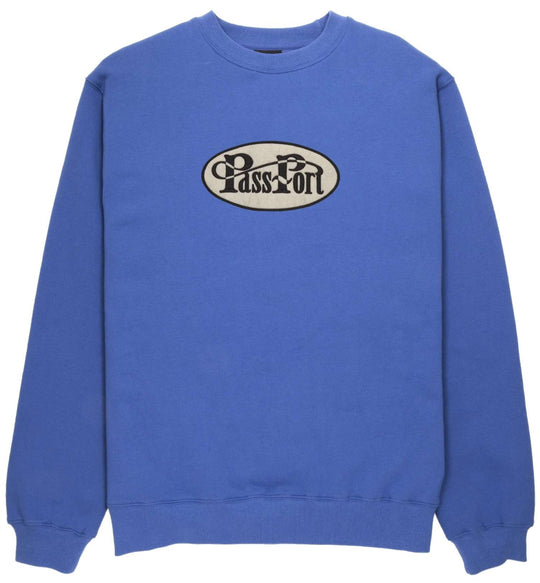  Pass-port Felpa Whip Logo Sweater Royal Blue Uomo