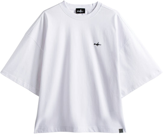  Mdn T-shirt Boxy Tee White Black Uomo Bianco