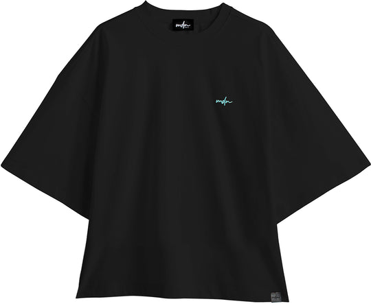  Mdn T-shirt Boxy Tee Black Beril Blue Uomo Nero