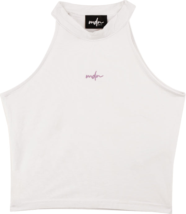 MDN canotta W Tanktop Turtleneck white lilac