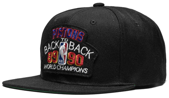  Mitchell & Ness Cappello Nba Detroit Pistons B2b Snapback Hwc Black Mitchell E Ness Uomo Nero
