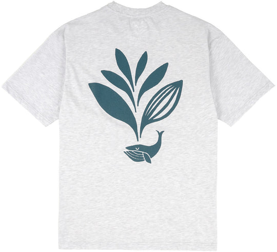  Magenta Skateboards T-shirt Whale Plant Tee Ash Uomo Grigio