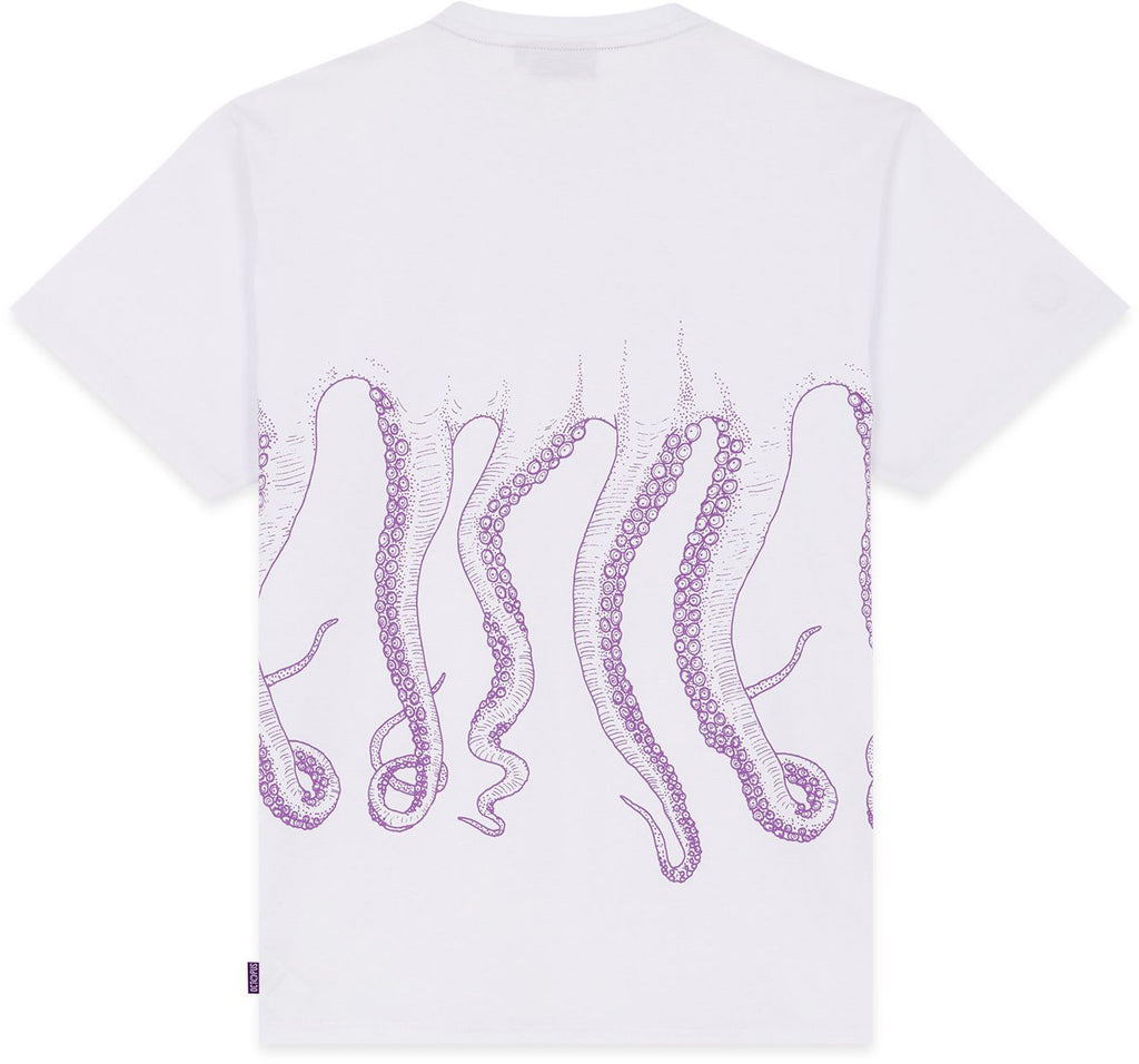  Octopus T-shirt Outline Logo Tee White Bianco Uomo - 2