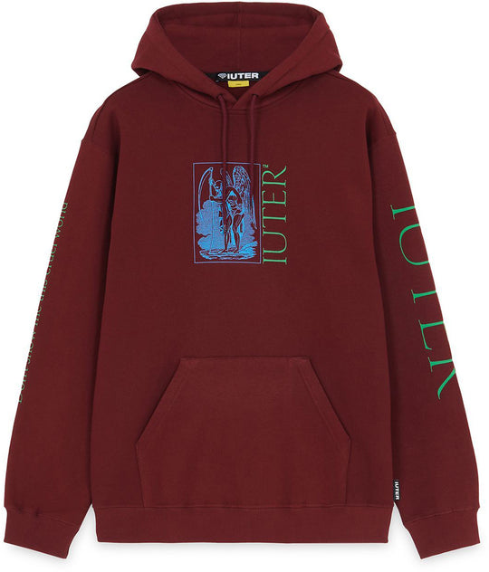  Iuter Felpa Cruel World Hoodie Burgundy Uomo Bordeaux