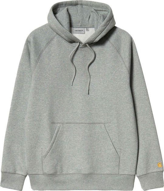  Carhartt Wip Felpa Hooded Chase Sweat Grey Heather Uomo Grigio
