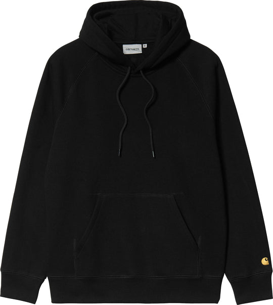  Carhartt Wip Felpa Hooded Chase Sweat Black Uomo Nero