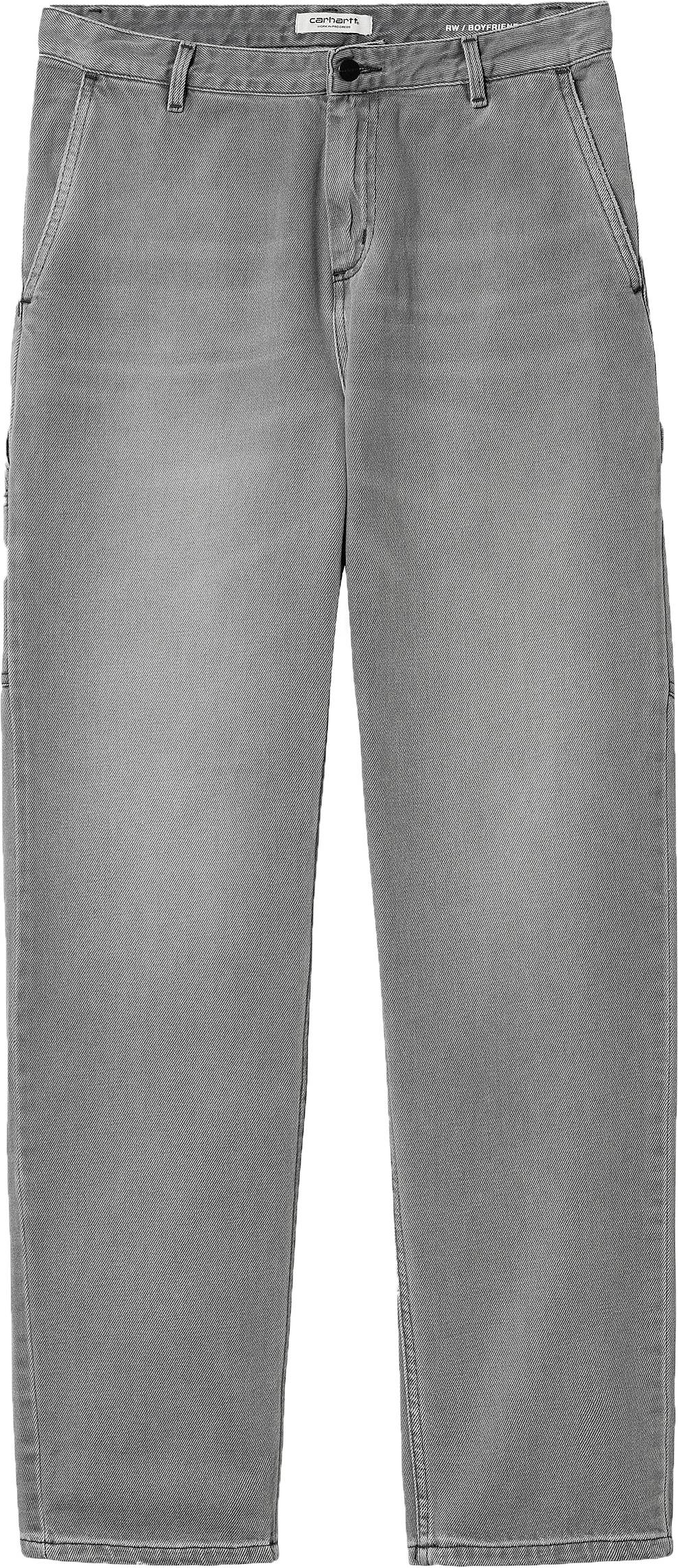  Carhartt Wip Pantaloni Jeans W' Pierce Pant Black Light Stone Grigio Donna - 2