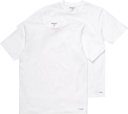  Carhartt Wip T-shirt Pack 2 Standard Crew Neck Tee White Uomo Bianco
