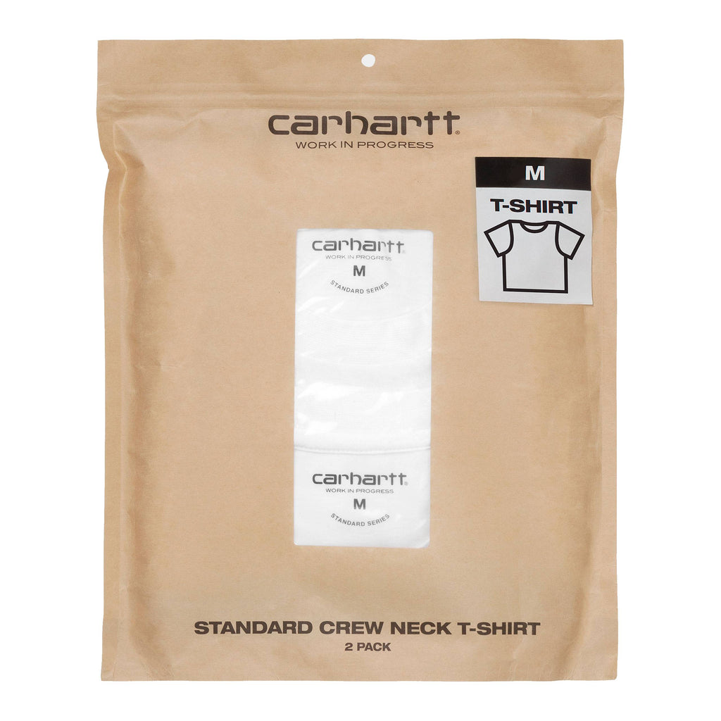 Carhartt Wip T-shirt Pack 2 Standard Crew Neck Tee White Bianco Uomo - 2