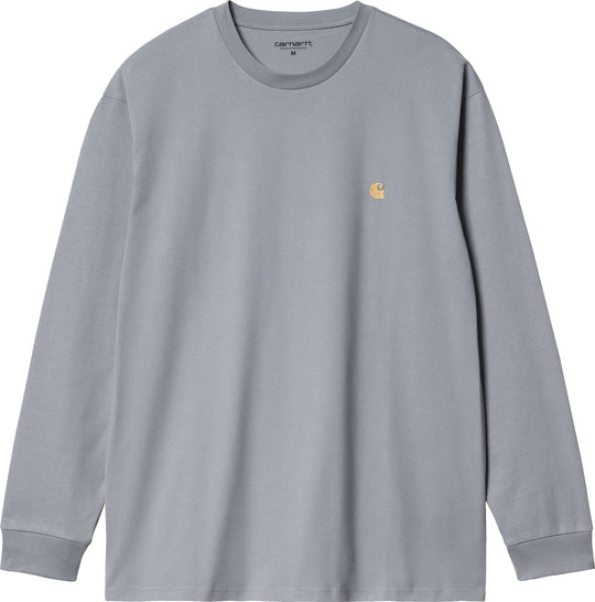  Carhartt Wip T-shirt Ls Chase Tee Mirror Uomo Grigio