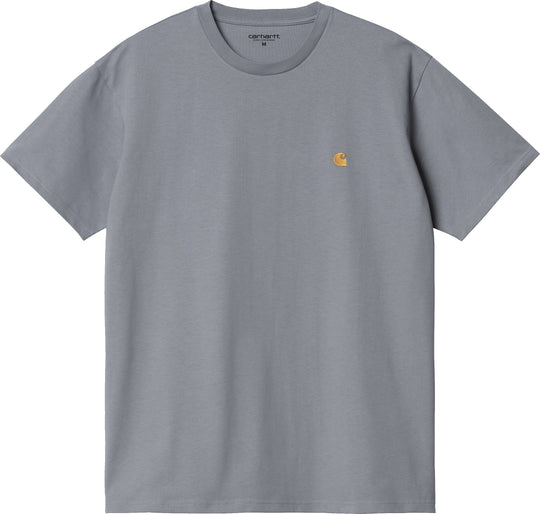  Carhartt Wip T-shirt S/s Chase Tee Mirror Uomo Grigio