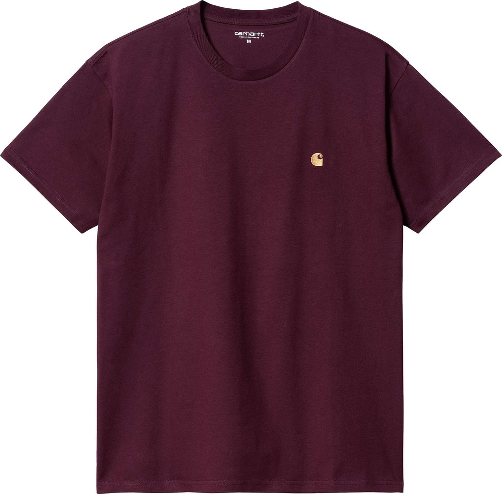  Carhartt Wip T-shirt S/s Chase Tee Amarone Bordeaux Uomo - 1